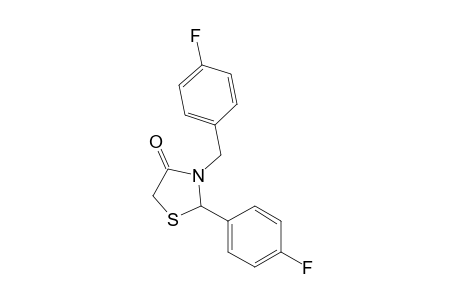 2-(4-fluorophenyl)-3-[(4-fluorophenyl)methyl]-1,3-thiazolidin-4-one