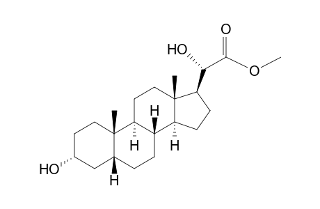 3α,20β,-dihydroxy-5β-pregnan-21-oic acid, methyl ester