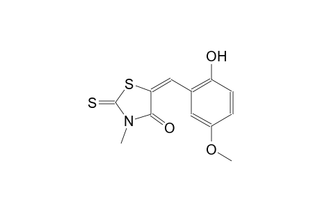 (5E)-5-(2-hydroxy-5-methoxybenzylidene)-3-methyl-2-thioxo-1,3-thiazolidin-4-one