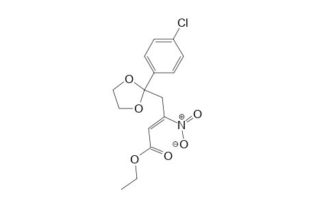 Ethyl (Z)-4-(2-(4-chlorophenyl)-1,3-dioxolan-2-yl)-3-nitrobut-2-enoate