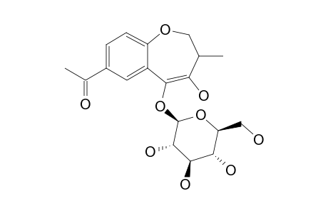 SENECIOSIDE;1-[(4-HYDROXY-3-METHYL-3,4,5-TRIHYDROXY-6-HYDROXYMETHYL-TETRAHYDRO-2H-PYRAN-2-YL)-OXY]-2,3-DIHYDROBENZO-[B]-OXEPIN-7-YL-ETHANONE