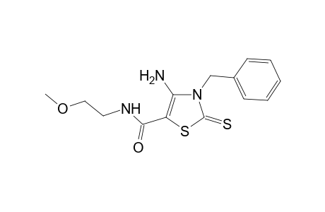 5-Thiazolecarboxamide, 4-amino-2,3-dihydro-N-(2-methoxyethyl)-3-(phenylmethyl)-2-thioxo-