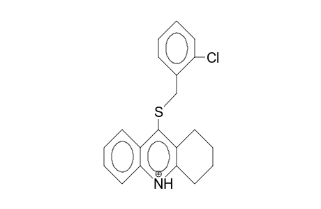 9-(2-Chloro-benzyl)thio-1,2,3,4-tetrahydro-acridinium cation