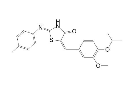 (2Z,5E)-5-(4-isopropoxy-3-methoxybenzylidene)-2-[(4-methylphenyl)imino]-1,3-thiazolidin-4-one