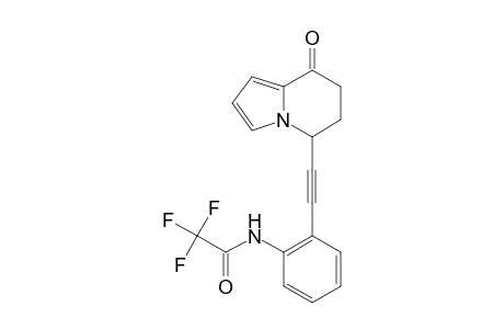 2,2,2-Trifluoro-N-{2-[(8-oxo-5,6,7,8-tetrahydroindolizin-5-yl)ethynyl]phenyl}acetamide