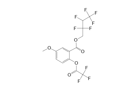 2-Hydroxy-5-methoxybenzoic acid, o-trifluoroacetyl-, 2,2,3,4,4,4-hexafluorobutyl ester