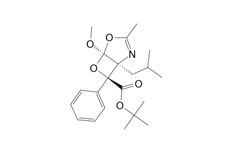 ENDO-1-ISOBUTYL-5-METHOXY-3-METHYL-7-PHENYL-4,6-DIOXA-2-AZABICYCLO-[3.2.0]-HEPT-2-ENE-7-CARBOXYLIC-ACID-TERT.-BUTYLESTER