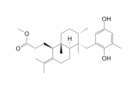 methyl 3-[(1S,4aR,5S,6S,8aR)-5-[(2,5-dihydroxy-3-methyl-phenyl)methyl]-2-isopropylidene-5,6,8a-trimethyl-decalin-1-yl]propanoate