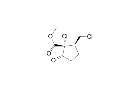 Cyclopentanecarboxylic acid, 1-chloro-2-(chloromethyl)-5-oxo-, methyl ester, cis-(.+-.)-