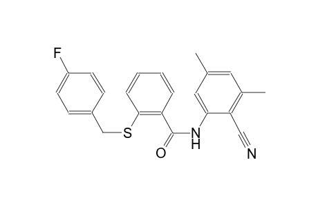 benzamide, N-(2-cyano-3,5-dimethylphenyl)-2-[[(4-fluorophenyl)methyl]thio]-