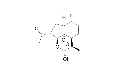 4-Acetyl-hexahydro-1,6-dimethyl-8b-(hydroxyoxy)cyclopentano[jk]isochromen-2-ol