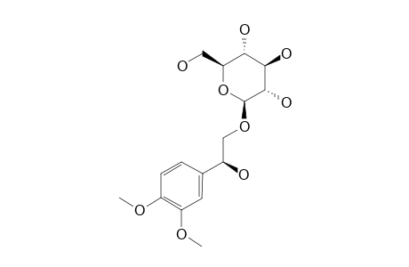 (1'R)-1'-(3,4-DIMETHOXYPHENYL)-ETHANE-1',2'-DIOL-2'-O-BETA-D-GLUCOPYRANOSIDE