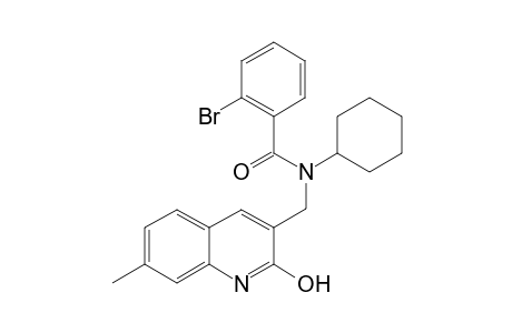 Benzamide, 2-bromo-N-cyclohexyl-N-[(2-hydroxy-7-methyl-3-quinolinyl)methyl]-