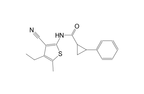 N-(3-cyano-4-ethyl-5-methyl-2-thienyl)-2-phenylcyclopropanecarboxamide