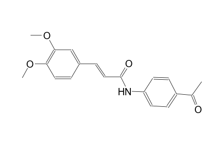 (E)-3-(3,4-dimethoxyphenyl)-N-(4-ethanoylphenyl)prop-2-enamide