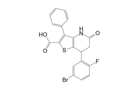 thieno[3,2-b]pyridine-2-carboxylic acid, 7-(5-bromo-2-fluorophenyl)-4,5,6,7-tetrahydro-5-oxo-3-phenyl-