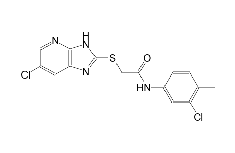 2-[(6-chloro-3H-imidazo[4,5-b]pyridin-2-yl)sulfanyl]-N-(3-chloro-4-methylphenyl)acetamide