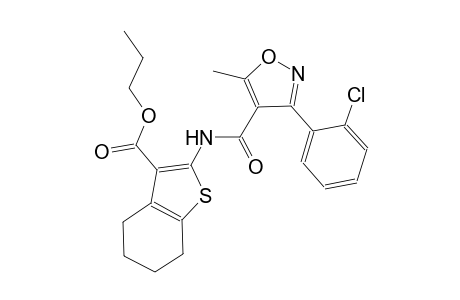 propyl 2-({[3-(2-chlorophenyl)-5-methyl-4-isoxazolyl]carbonyl}amino)-4,5,6,7-tetrahydro-1-benzothiophene-3-carboxylate