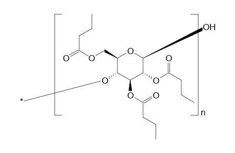 Cellulose tributyrate (57.1% butyryl groups, 0.12% oh)