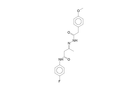 N-(4-Fluorophenyl)-3-[(4-methoxyphenylacetyl)hydrazono]butyramide