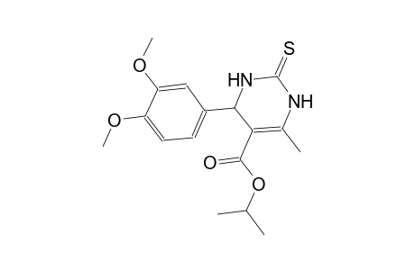 5-pyrimidinecarboxylic acid, 4-(3,4-dimethoxyphenyl)-1,2,3,4-tetrahydro-6-methyl-2-thioxo-, 1-methylethyl ester