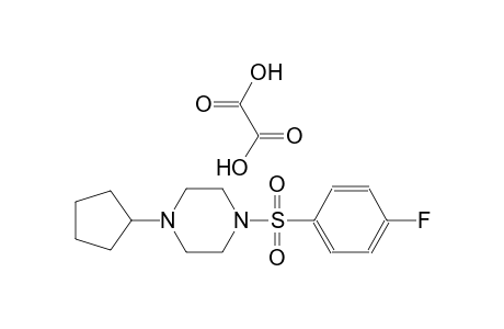 1-cyclopentyl-4-((4-fluorophenyl)sulfonyl)piperazine oxalate