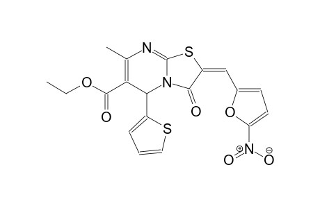 ethyl (2E)-7-methyl-2-[(5-nitro-2-furyl)methylene]-3-oxo-5-(2-thienyl)-2,3-dihydro-5H-[1,3]thiazolo[3,2-a]pyrimidine-6-carboxylate