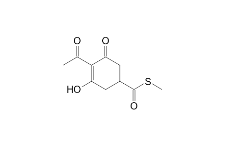 3-Cyclohexene-1-carbothioic acid, 4-acetyl-3-hydroxy-5-oxo-,S-methyl ester