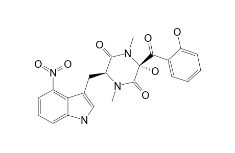 (3R,6S)-3-hydroxy-3-(2-hydroxybenzoyl)-1,4-dimethyl-6-[(4-nitro-1H-indol-3-yl)methyl]piperazine-2,5-quinone