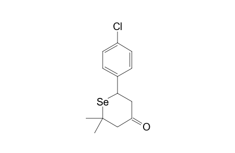 2,2-Dimethyl-6-(para-chlorophenyl)-4-selenanon
