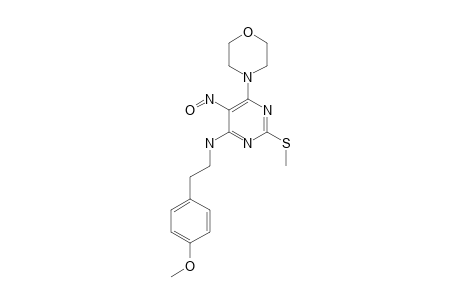 N-(4-METHOXYPHENETHYL)-2-METHYLTHIO-6-MORPHOLINO-5-NITROSO-PYRIMIDIN-4-AMINE