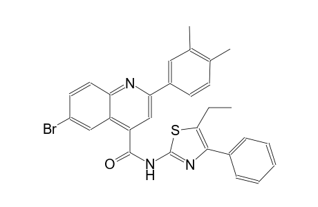 6-bromo-2-(3,4-dimethylphenyl)-N-(5-ethyl-4-phenyl-1,3-thiazol-2-yl)-4-quinolinecarboxamide