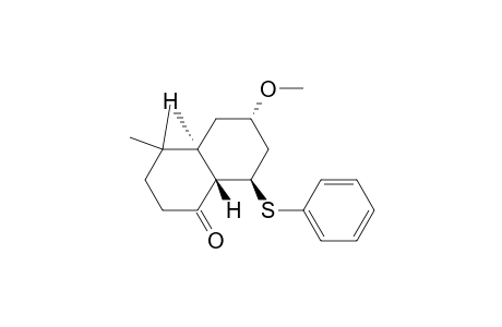 1(2H)-Naphthalenone, octahydro-6-methoxy-4,4-dimethyl-8-(phenylthio)-, (4a.alpha.,6.alpha.,8.beta.,8a.beta.)-(.+-.)-
