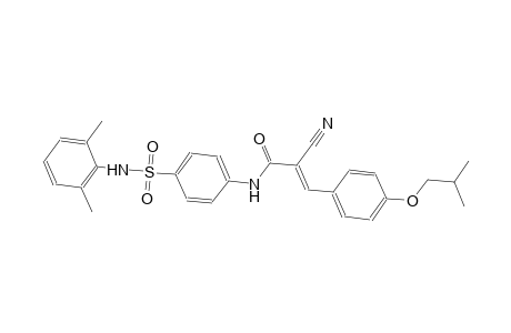 (2E)-2-cyano-N-{4-[(2,6-dimethylanilino)sulfonyl]phenyl}-3-(4-isobutoxyphenyl)-2-propenamide