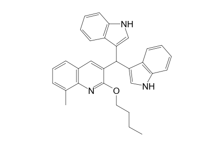 2-Butoxy-3-(di(1H-indol-3-yl)methyl)-8-methylquinoline