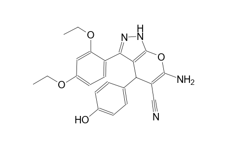 pyrano[2,3-c]pyrazole-5-carbonitrile, 6-amino-3-(2,4-diethoxyphenyl)-1,4-dihydro-4-(4-hydroxyphenyl)-