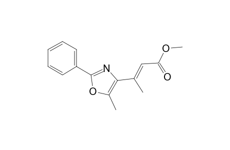 (E)-4-(2'-methoxycarbonyl-1'-methyl-vinyl)-5-methyl-2-phenyl-oxazole