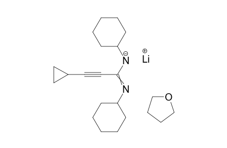 lithium cyclohexyl-[N-cyclohexyl-C-(2-cyclopropylethynyl)carbonimidoyl]azanide tetrahydrofuran