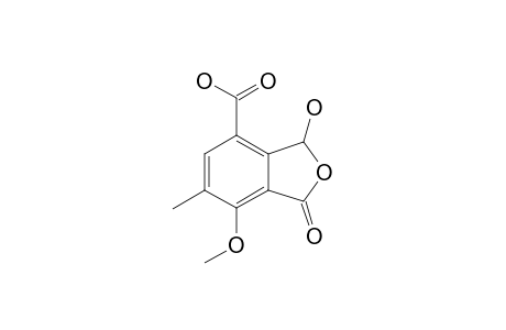 4-CARBOXY-3-HYDROXY-7-METHOXY-6-METHYL-1(3H)-ISOBENZOFURANONE;CONVOLVULANIC-ACID-A