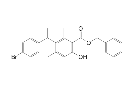Benzyl 3-(1-(4-bromophenyl)ethyl)-6-hydroxy-2,4-dimethylbenzoate