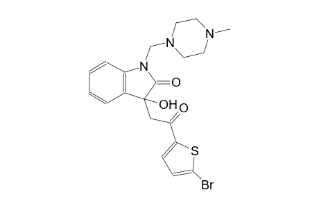 2H-indol-2-one, 3-[2-(5-bromo-2-thienyl)-2-oxoethyl]-1,3-dihydro-3-hydroxy-1-[(4-methyl-1-piperazinyl)methyl]-