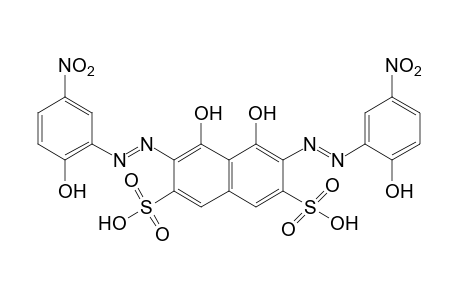 3,6-bis[(2-hydroxy-5-nitrophenyl)azo]-4,5-dihydroxy-2,7-naphthalenedisulfonic acid