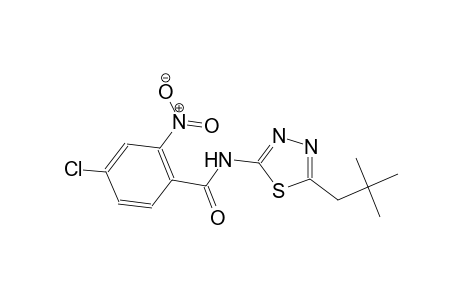 4-chloro-N-(5-neopentyl-1,3,4-thiadiazol-2-yl)-2-nitrobenzamide