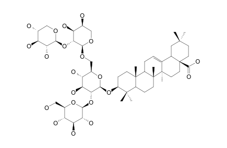 PITHEDULOSIDE-G;OLEANOLIC-ACID-3-O-BETA-D-XYLOPYRANOSYL-(1->2)-ALPHA-L-ARABINOPYRANOSYL-(1->6)-[BETA-D-GLUCOPYRANOSYL-(1->2)]-BETA-D-GLUCOPYRANOSID