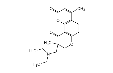 9-[(diethylamino)methyl]-8,9-dihydro-4,9-dimethyl-2H,10H-benzo[1,2-b:3,4-b']dipyran-2,10-dione