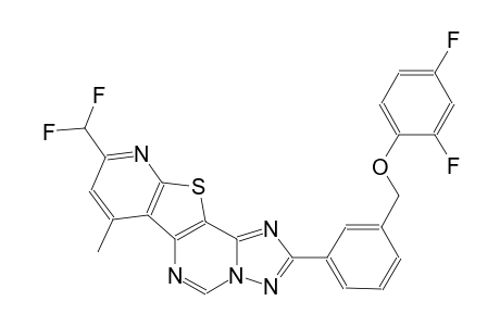 3-[9-(difluoromethyl)-7-methylpyrido[3',2':4,5]thieno[2,3-e][1,2,4]triazolo[1,5-c]pyrimidin-2-yl]benzyl 2,4-difluorophenyl ether