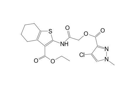 2-{[3-(ethoxycarbonyl)-4,5,6,7-tetrahydro-1-benzothien-2-yl]amino}-2-oxoethyl 4-chloro-1-methyl-1H-pyrazole-3-carboxylate