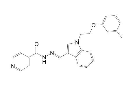 N'-((E)-{1-[2-(3-methylphenoxy)ethyl]-1H-indol-3-yl}methylidene)isonicotinohydrazide