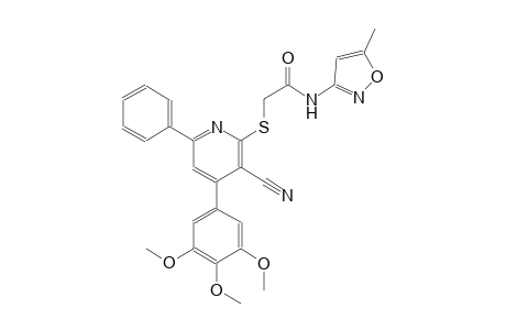 acetamide, 2-[[3-cyano-6-phenyl-4-(3,4,5-trimethoxyphenyl)-2-pyridinyl]thio]-N-(5-methyl-3-isoxazolyl)-