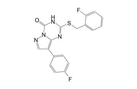 pyrazolo[1,5-a][1,3,5]triazin-4(3H)-one, 8-(4-fluorophenyl)-2-[[(2-fluorophenyl)methyl]thio]-